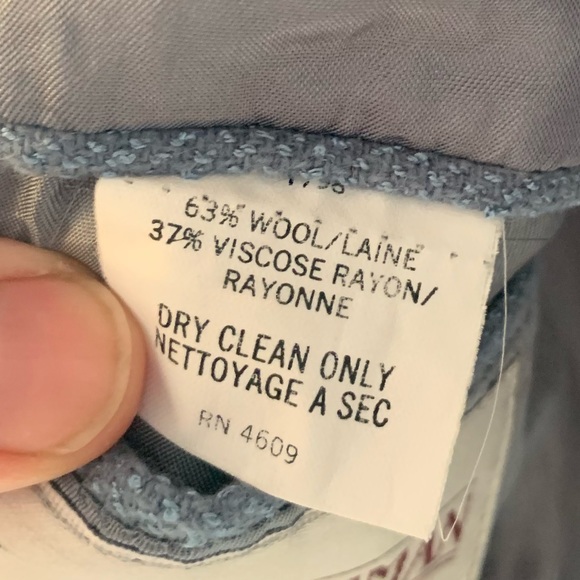 Vintage / 63 % Wool / Baby Blue / Blazer - Picture 9 of 12